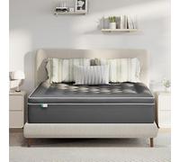Novilla Topper Materasso Matrimoniale 180x200 cm, Sovramaterasso Imbottito 5cm Effetto Piuma, Morbido in Microfibra, Traspirante e Lavabile-Grigio scuro