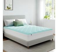 Novilla Topper per materasso king size, rinfrescante con tasca profonda per materasso da 20,3-53,3 cm, alternativa 3D + 7D Down per alleviare il dolore alla schiena, morbido materasso per chi dorme