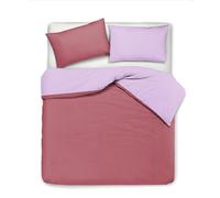 Novilunio Set copripiumino federe letto bicolor double face parure copripiumino in cotone made in Italy UNA PIAZZA E MEZZA MOSTO/GLICINE