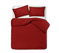 Novilunio Set copripiumino federe letto parure copripiumino in cotone made in Italy Matrimoniale Bordeaux