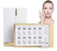 NOVIQO Fiorgo collagene essiccato per viso, set di siero di riparazione anti-troncatura nano seta liofilizzato, ampoule per il viso anti-invecchiamento per la cura dell'elasticità (1Set)