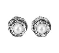 Novità 925 Sterling Silver Lotus Leaf Flower Orecchini per le donne, Vintage Cinese Orecchini da Donna Alla Moda Boho Retro Antico Gioielli Regali