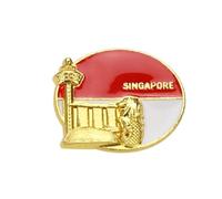 Novità Alla Moda Singapore Spille Pin Mappa Del Mondo Paese Etnico Goccia D'Olio Bandiera Hip Hop Fibbia Ad Ardiglione Mappa Del Mondo Distintivo Per Donne E Uomini Gioielli Con Ciondoli Acc