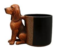 Novità da caffè, a forma di cane 3D, per bere con divertente design di animali, bicchieri per ufficio con materiale ceramico, bevande essenziali per, tazze da caffè per lav