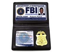 Novità FBI Badge Roleplay Puntelli FBI Porta Carte Portafoglio in Pelle Badge Polizia Speciale Undercover Agente ID Holder Halloween Party Accessorio Regalo, # 1, B1109