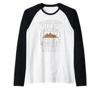 novità Grafica per Amanti della Foresta e Amanti dei Cani Maglia con Maniche Raglan