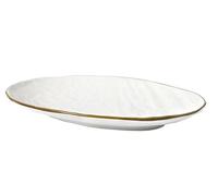 Novità Home Mediterraneo Piatto Ovale Gres Bianco cm 36x21