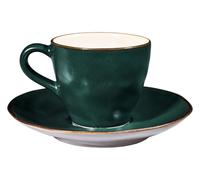 Novita' Home Mediterraneo, Tazzina Caffe con Piattino Verde Mediterraneo, Tazzina Caffe con Piattino Verde
