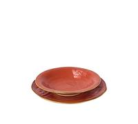 Novità Home Set Piatto Piano 4 pezzi Color Mattone