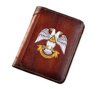 Novità maschile portafogli in pelle genuina, simbolo massones ad alta capacità per alte portafoglio vintage slim vintage, portafoglio di cartone massonico borsetta maschile di lusso, portafoglio a