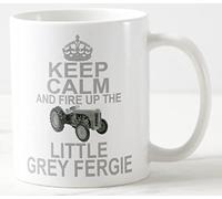 Novità Mug ≈ Keep Calm and Fire Up The Little Grey Fergie ≈ Massey Ferguson te20 te Tea ted tef 20 Classic Tractor Owner - Carry on Style Tazze - REF M480