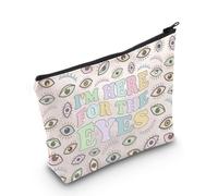 Novità Optometria Regalo I'm Here for The Eyes Zipper Pouch Makeup Bag per Optometrista, Per gli occhi Eu, Borsa cosmetica con stampa