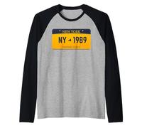 Novità regalo di compleanno per newyorkesi "New York 1989" Maglia con Maniche Raglan