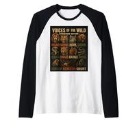 Novità regalo vintage Voices of the Wild in edizione pericolosa. Maglia con Maniche Raglan
