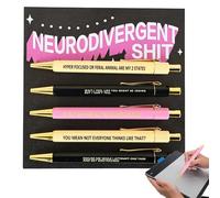 Novità - Set di 5 penne per cancelleria Weekday Glitter, per la descrizione della mentalità, per , malati