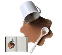 Novità supporto da scrivania per telefono, design caffè versato, culla cellulare, supporto mobile per caffè, supporto mobile per feste di Halloween, per leggere auto, cucina, viaggi, registrazione