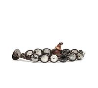 Novità TAMASHII: Bracciale unisex originale tibetano con pietre naturali TORMALINA NERA, BHS900-185