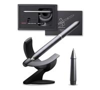 novium Hoverpen Future - Penna fluttuante da scrivania, Deep Black | Levitazione magnetica, design ispirato allo spazio, penna roller con ricarica Schmidt, idea regalo di lusso