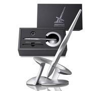 novium Hoverpen Interstellar - Penna fluttuante da scrivania, levitazione magnetica, design ispirato allo spazio, penna a sfera con ricarica, idea regalo di lusso, Starlight Silver