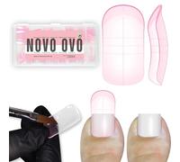 NOVO OVO 300 forme doppie per unghie dei piedi in gel poligel, rosa, stampi riutilizzabili per Polygel Buider Hard Gel Acrilico French Tip Toenails, per nail art, saloni, pedicure e fai da te a casa