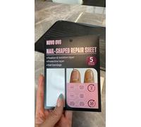 NOVO OVO Nail Repair Sheets (Nails Shaped) - Strato isolante per unghie rotte, bendaggio per la rigenerazione delle unghie, strato protettivo per acrilico, invisibile, facile da usare, 75 unità