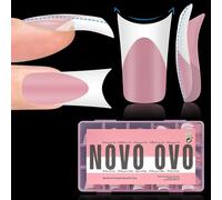 NOVO OVO Punte per unghie bianche per Halloween French Tip Duck Feet, Duck Nail Tips Press on, copertura completa per stampa acrilico con curva lunare, curve, spesse, medie, lunghe, 15 misure, 150