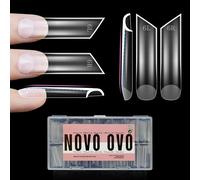 NOVO OVO Rossetto XXL, punta per unghie finte (non sculpted), punta per unghie a forma di rossetto, taglio simmetrico, extra spessa, 15 pezzi, misura 180 pezzi