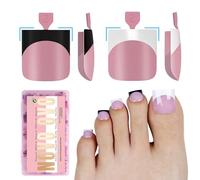 NOVO OVO Sharp Square Toe Nail Black and White French Tips, nero e bianco, mix di colori nero, quadrato affilato, morbido gel artificiale prefabbricato, unghie finte, 15 misure, 240 pezzi