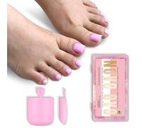 NOVO OVO Toe Nail Tips Press on Pure Color PINK,Lungo Medio Largo Tagliente Square False Estensione Acrilica Soft Gel Spesso, Regalo per San Valentino, Festa della Mamma, Copertura completa per Fai da