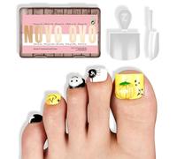 NOVO OVO Toe Nail Tips Sharp Square Press on Full cover, unghie corte quadrate taglienti da spingere copertura completa opaca unghie finte salon fai da te, 16 misure, 224 pezzi