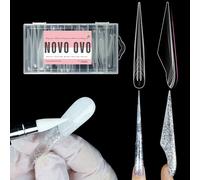 NOVO OVO Unghie a stiletto extra lunghe a forma di freccia a stiletto, doppie forme per estensione in poligel, non punte per unghie, XXXXL 4L 5XL, stampi riutilizzabili a copertura completa per