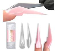NOVO OVO Unghie doppie forme per estensione Polygel 3D stiletto 4XL, extra lungo XXXXL riutilizzabile acrilico costruttore in gel di polietilene stampi scultorei di manicure meccanica drago artiglio