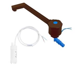 Novo, rubinetto 12V per camper e roulotte, con pompa a immersione, in plastica ABS, altezza dell'articolo: 135 mm, 90 g, marrone