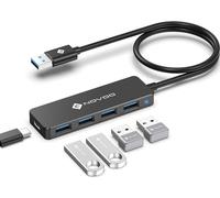 NOVOO 4 porte Data Hub USB C a USB 3.0 5Gbps Adattatore USB C Hub a USB Compatibile con iPhone 15 Plus Pro Max MacBook Pro Air 2023 iMac iPad Pro Air Surface Pro Galaxy S24 (60 cm)