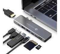 NOVOO Adattatore Mac, Hub USB C 7 in 2 Adattatore con PD 100W, USB 3.0, Lettore di schede SD/TF, Adattatore USB C HDMI per Macbook Air/Pro M1 M2