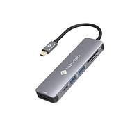 NOVOO Adattatore USB C Hub 4K HDMI USB C Docking Station con 100W Power Delivery, 4K HDMI, 2 porte dati USB-A 3.0, lettore di schede SD/TF per MacBook Pro/Air Dell