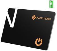NOVOO Air Tag Card Wallet Tracker Thin 1.6mm, 6 Anni Durata Della Batteria, IP68 Impermeabile, Smart Tag Compatibile con Apple Dov'è(solo iOS), Bluetooth Wallet Tracker per Borsa, Bagaglio, Passaporto