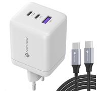 NOVOO Caricatore USB C rapido 100W Con 3 Porte PD3.0, PPS, Alimentatore Compatto USB C per MacBook Pro/Air, Caricabatterie per iPad Pro, Galaxy S24/S23 Ultra, iPhone 17 Pro Max/16, Dell XPS 13