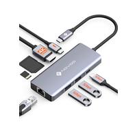 NOVOO Docking Station Hub USB C, 8-in-1 Multiporta Hub, USB C Dock con HDMI 4K@60Hz, Ethernet, 2*USB-A 3.0,1* USB-C 3.0, PD 100W per Steam Deck/PC/MacBook/Windows