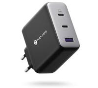NOVOO GaN - Caricatore rapido USB C da 120 W, 3 porte, USB C, alimentatore di rete per MacBook Pro/Air, iPad Pro, Galaxy S24/S23, iPhone 16/Pro e altro ancora