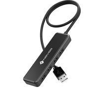 NOVOO Hub USB, 4 Porte USB 2.0 Splitter Dati, Adattatore Semplice e Pratico per PS5/Mac Pro/Macbook Air/Dell XPS/Notebook PC/Unità Flash/HDD Mobile e Altri