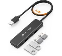 NOVOO Hub USB C, 4 Porte USB 2.0 con Lettore SD, Adattatore USB Compatibile con PS5, Mac Pro, MacBook Air, Dell XPS, PC Portatili, Unità Flash, HDD Esterni e Altri Dispositivi (Confezione da 5)