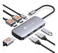 NOVOO Hub USB C a 2 HDMI, Displayport, Hub UBS C a USB
