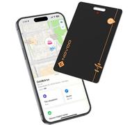 NOVOO Mappa Tracker Portafoglio Ricaricabile Tracciatore Bagagli (Solo iOS) Ricarica Wireless Tracciamento Bluetooth Ultra-Sottile per Apple Trova il mio tag GPS Anti-Perdita Passaporti