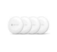 NOVOO Smart Wallet Tracker Tag per Apple & Google Find My, Mini Localizzatore Bluetooth con Allarme Forte 80dB, Batteria Sostituibile, Etichetta Localizzatore per Chiavi/Passaporto/Valigie/Bagni,4 PC