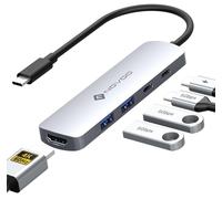 NOVOO USB C HDMI Hub, Adattatore USB C 5 in 1 con HDMI 4K@60 Hz, Dati Type-C 5 G