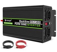 Novopal 1500W 3000W Inverter Onda Sinusoidale di Potenza,DC 12V in AC 220V Inverter di Tensione,2 EU Presa con Uscita USB,5 Metri di Telecomando,Adatto per Famiglia, Campeggio, Viaggi