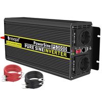 Novopal 3000W 6000W Inverter 12V 220V Onda Pura con 2 EU Presa,1 USB and 5 Metri di Telecomando,Adatto per Case, Camper, Camion, Sistemi Solari Off-Grid