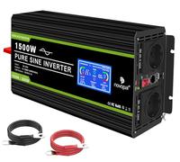 novopal Power Inverter 24v 220v Onda Pura di Potenza 1500w/3000w con Display LCD Intelligente-2 EU Presa 1 USB Uscita And 5 Metri di Telecomandoper per Camion Camper Macchina da caffè