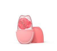 Novovida Rullo per il ghiaccio per viso, massaggiatore per il viso, riutilizzabile, in silicone, per viso, occhi, collo, per la cura della pelle, regalo ideale per la persona speciale che ami (rosa